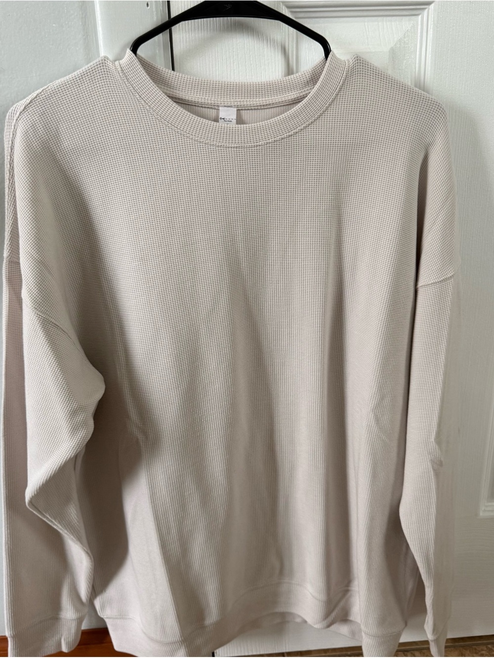 ALO Yoga Women's Waffle Crewneck Sweatshirt - Light Cream